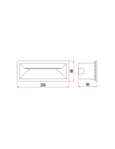 BRICK 13W LED Wall Light Dark Grey Rectangle Exterior BRICK0001 2