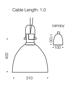 Market 1 Light Pendant - ChromeMARKET PE31-CH 2