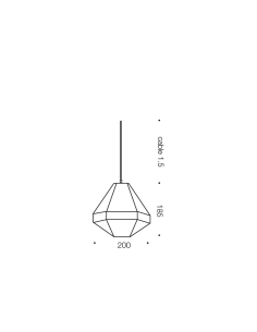 Magnus 1 Light Pendant Small - Gunmetal MAGNUS PE20-GM 2