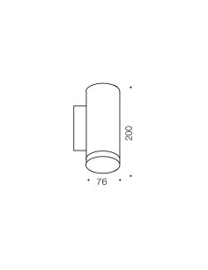 Ludek Exterior 2 Wall Lamp 2x4 watt SMD Height 200mm LUDEK EX2-BK 2
