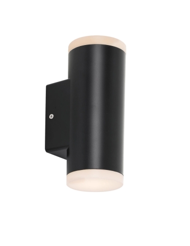 Ludek Exterior 2 Wall Lamp 2x4 watt SMD Height 200mm Diameter 76mm IP54 4000k - Black 650Lm