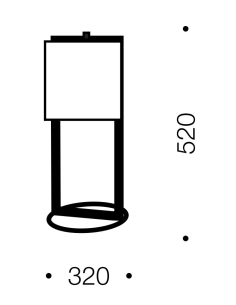 Telbix Loftus Table Lamp 40w E27 max D:230 H:520 Rusty / LOFTUS TL-RST 2