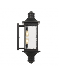 Leeds Exterior Wall Bracket  -  Black/Bubble GlassLEEDS EX-BK 2