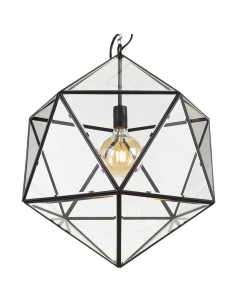 Lazlo 1 Light Pendant Large - Black LAZLO PE50-BK