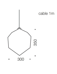 Lazlo 1 Light Pendant Small - BlackLAZLO PE30-BK 2