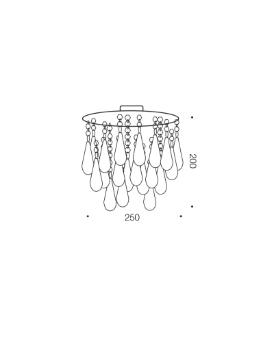 LARA BF25-CH - LARA BATTEN FIX - CHROMELARA BF25-CH