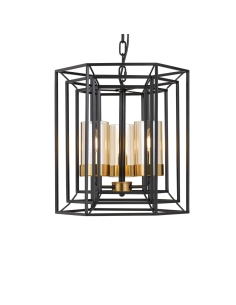 Lane 3 Light Pendant - Black/Antique BrassLANE PE3-BKAB