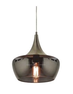 Landy 1 Light Pendant - Nickel/Smoke LANDY PE30-NKSM 2