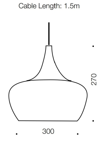 LANDY PE30-BKSM - LANDY 30 PENDANT - Black SmokeLANDY PE30-BKSM