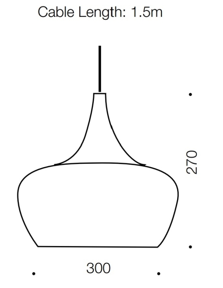LANDY PE30-BKSM - LANDY 30 PENDANT - Black SmokeLANDY PE30-BKSM