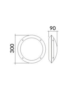 Bulkhead 12W LED Round Light 4000K Black - BULK1BULK1 2