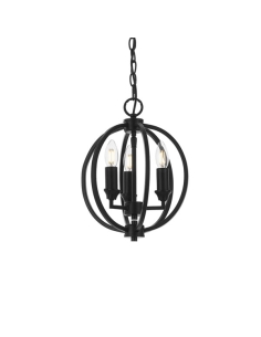 Kendal 3 Light Pendant Small - Black KENDALL PE3-BK 2