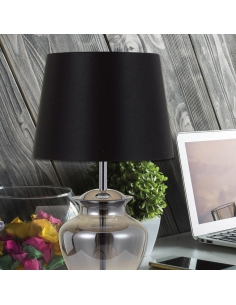 June Table Lamp 25 watt E27max Diameter 300mm Height 480mm JUNE TL-CHSMBK 2