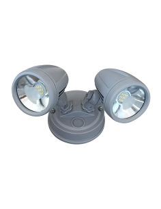 Illume Twin Exterior Spotlight 2x10 watt LED IP44 - Silver ILLUME EX2-SL