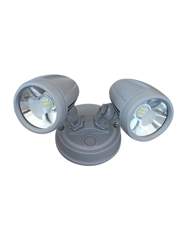 Illume Twin Exterior Spotlight 2x10 watt LED IP44 - Silver - 5000K/1600Lm