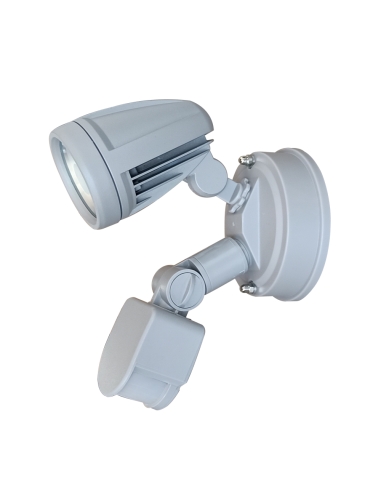 Illume Single Exterior Sensor 10 watt LED IP44 - Silver - 5000K/800Lm