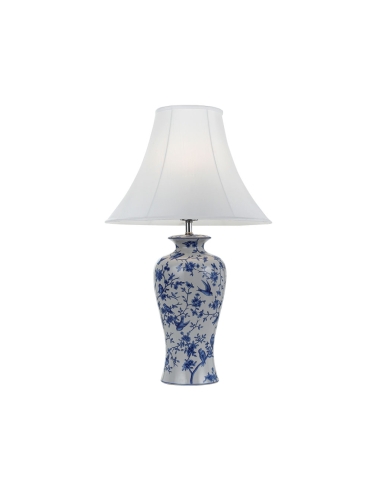 Hulong Table Lamp - Blue Flower/ White