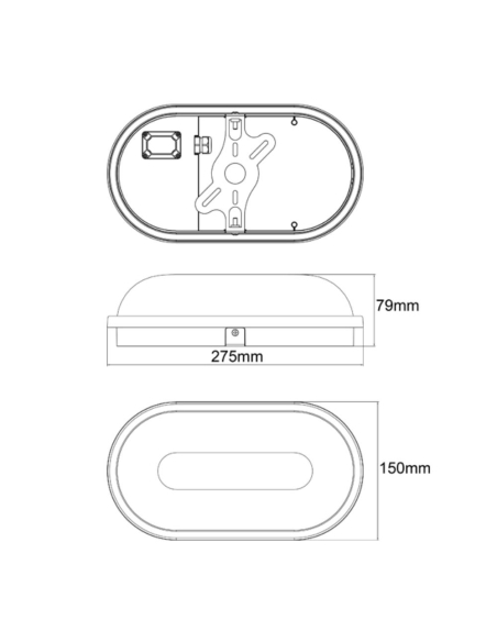 BULK11 - BULK Oval LED Exterior Bulkhead Lights BULK11