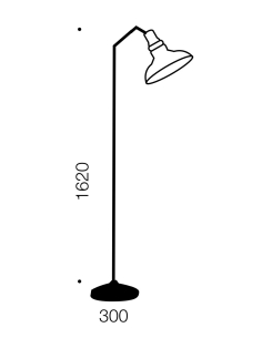 Hertel Floor Lamp 25 watt E27max Diameter 300mm Height HERTEL FL-BKAM 2