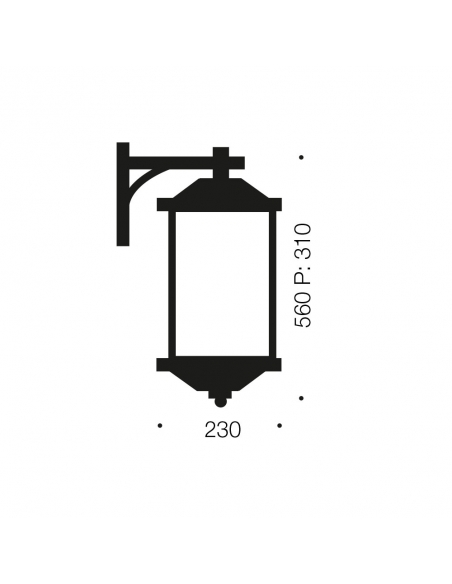 HAVARD EX155-BK - HAVARD EXTERIOR 155 WALL LIGHT HAVARD EX155-BK