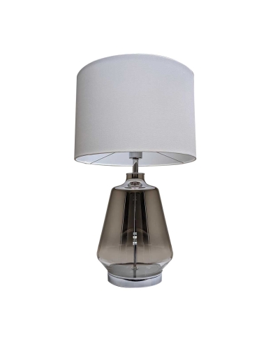 Harper Table Lamp -line switch - Smoke Ombre/White Shade
