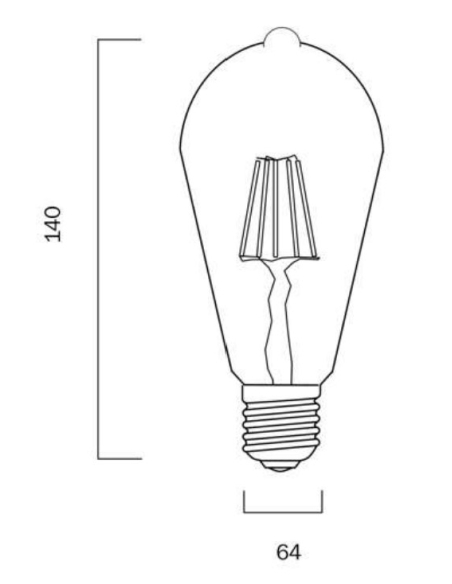 GL F.PILT.8-CL85 - E27 8W LED PILOT GLOBE DIMGL F.PILT.8-CL85
