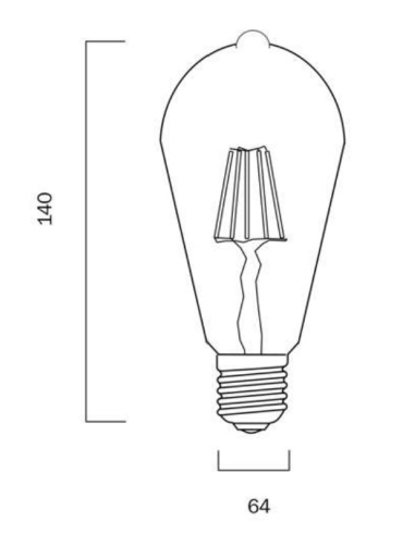 GL F.PILT.8-CL83 - E27 8W LED PILOT GLOBE DIMGL F.PILT.8-CL83