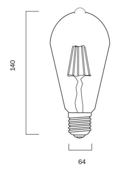 GL F.PILT.4-AM83 - E27 4W LED PILOT GLOBE AMBER GL F.PILT.4-AM83