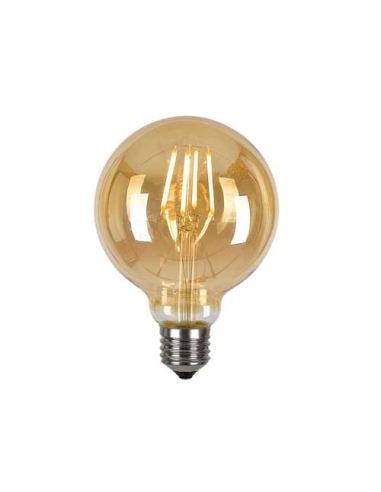 LED Filament G125 6 watt 240 volt E27 Non-dimmable - Amber - 3000K/550Lm