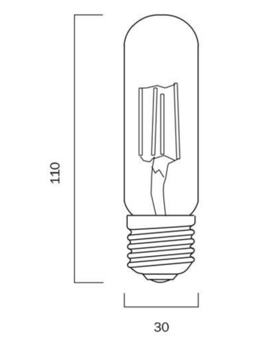 G T305E27TUS840D - E27 T30 5W LED TUBE GLOBE G T305E27TUS840D