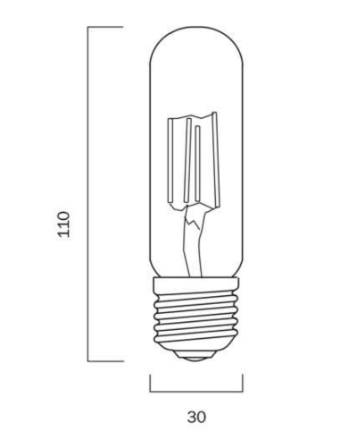 G T305E27TUS824D - E27 T30 5W LED TUBE GLOBE G T305E27TUS824D