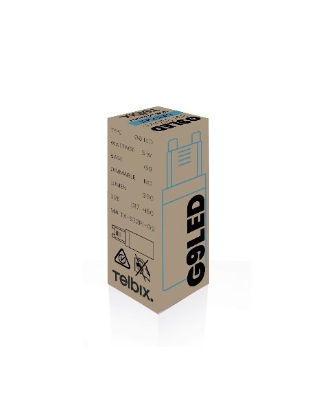 G G93W32-850 - G9 3W LED GLOBE CLEAR NON-DIMG G93W32-850