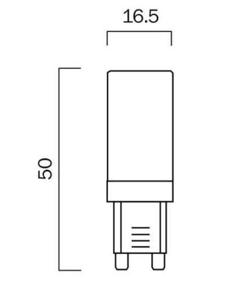 G G93W32-850 - G9 3W LED GLOBE CLEAR NON-DIMG G93W32-850