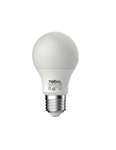 G A609E27OP860D - E27 A60 9W LED GLOBE Opal DIMG A609E27OP860D