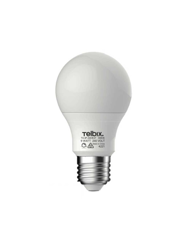 A60 LED Globe 9 watt E27 Diameter 60mm Height 112mm Dimmable