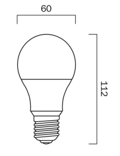 A60 LED Globe 9 watt E27 Diameter 60mm Height 112mm DimmableG A609E27OP830D 2