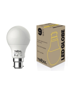 A60 LED Globe 9 watt B22 Diameter 60mm Height 112mm G A609B22OP830 2