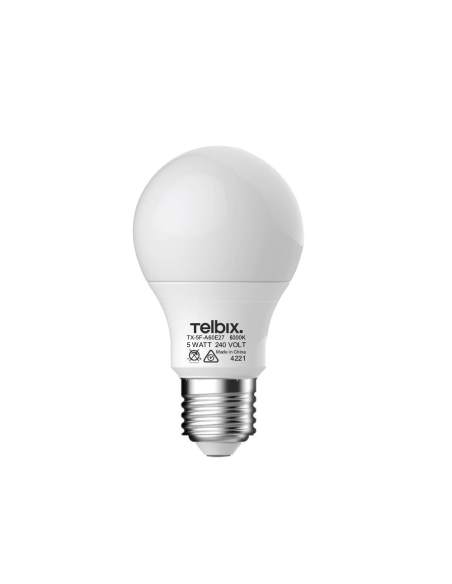 G A605E27OP860 - E27 A60 5W LED GLOBE Opal NON-DIM