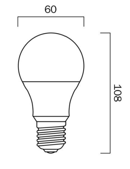 G A605E27OP860 - E27 A60 5W LED GLOBE Opal NON-DIMG A605E27OP860