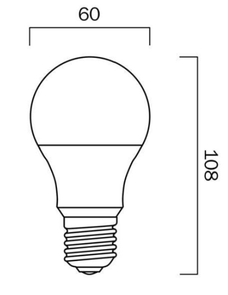 G A605E27OP840 - E27 A60 5W LED GLOBE Opal NON-DIMG A605E27OP840