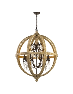 Florin 8 Pendant 8x25 watt E14 Height 1100mm Width 770mm FLORIN PE8-WI