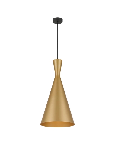 Telbix Flero Pendant Light 25w E27 max D30 - Textured Gold Brushed/Black