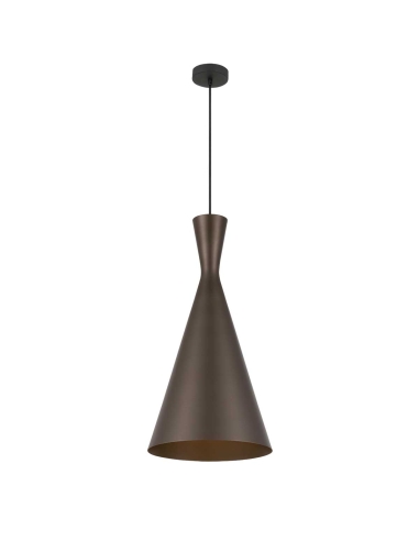 Telbix Flero Pendant Light 25w E27 max D30 - Textured Bronze Brushed/Black