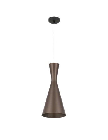 Telbix Flero Pendant Light 25w E27 max D20 - Textured Bronze Brushed/Black