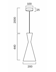 Telbix Flero Pendant Light 25w E27 max D20 - Textured Black FLERO PE20-BKB 2