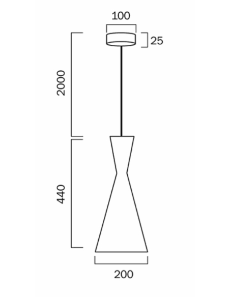 Telbix Flero Pendant Light 25w E27 max D20 - FLERO PE20-BKB