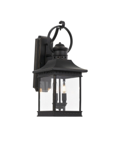 Fergus Exterior Wall Lantern 2x40 watt E14 Height 545mm FERGUS EX-BK