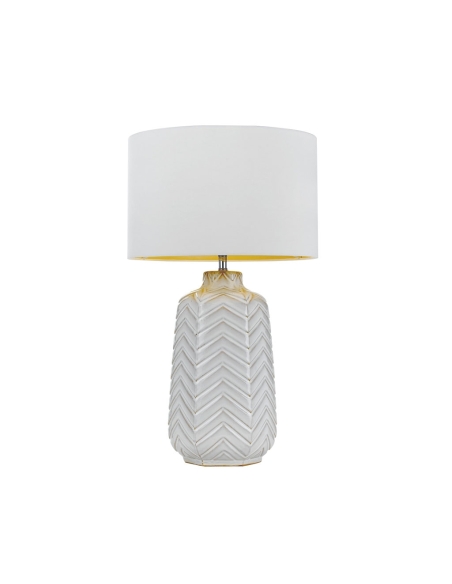 ESMO TL-WHWH - ESMO CERAMIC TABLE LAMP - WHITE