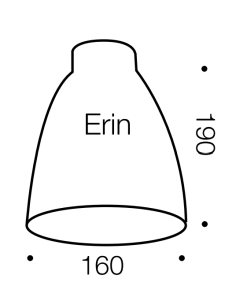 Erin Batten Fixed 75 watt Diameter 160mm Height 220mm Top ERIN BF 2