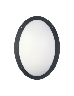 Bulkhead 12W Oval Light 4000K Black IP66 IK10 - BULK3BULK3